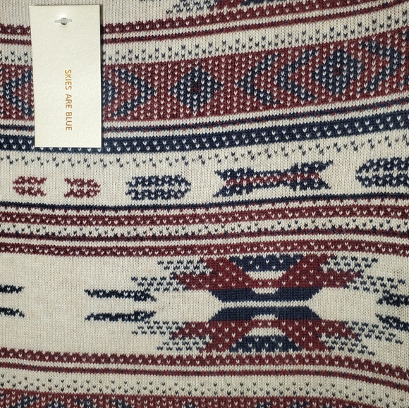 NWT Urban Outfitters Skies Are Blue Tribal Print Angora Blend Sweater Dress - Picture 3 of 7